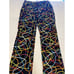 Loudmouth Pants Women's Size 12 Ladies Golf Black Multicolor Swirls