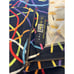 Loudmouth Pants Women's Size 12 Ladies Golf Black Multicolor Swirls