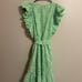 Banjanan Women's Paulita Dress Ruffle Green Tie Waist Size Large