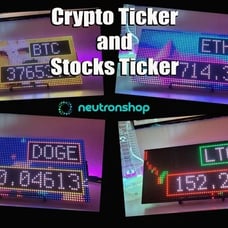 Crypto Ticker and Stocks Ticker Display Track Bitcoin price and any cryptocurren