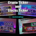 Crypto Ticker and Stocks Ticker Display Track Bitcoin price and any cryptocurren