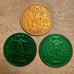 1998 Universal Studios Orlando Mardi Gras Parade Medallions / Coins (Set of 3)