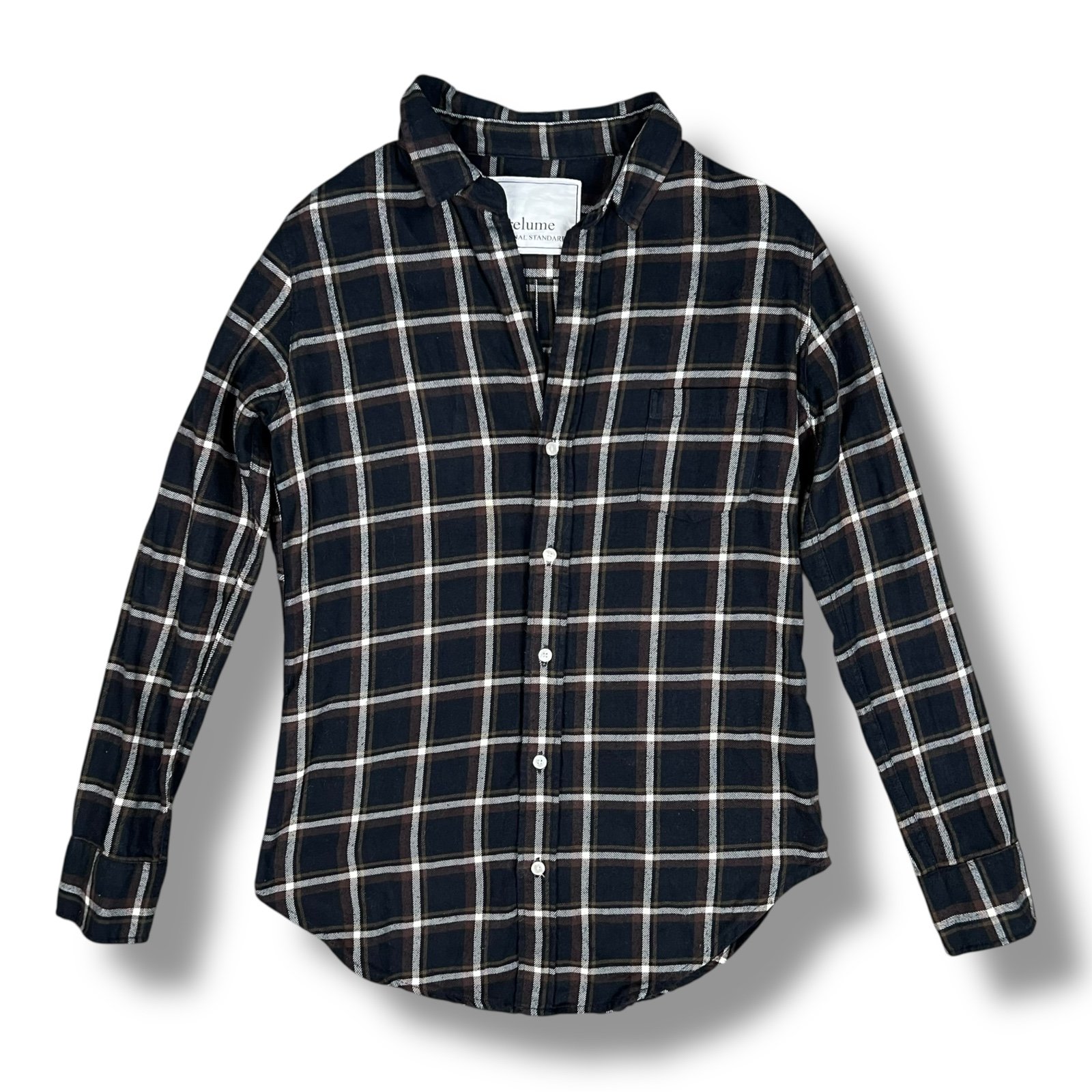 Journal Standard Relume Plaid Button Down Shirt Long Sleeve Sz S