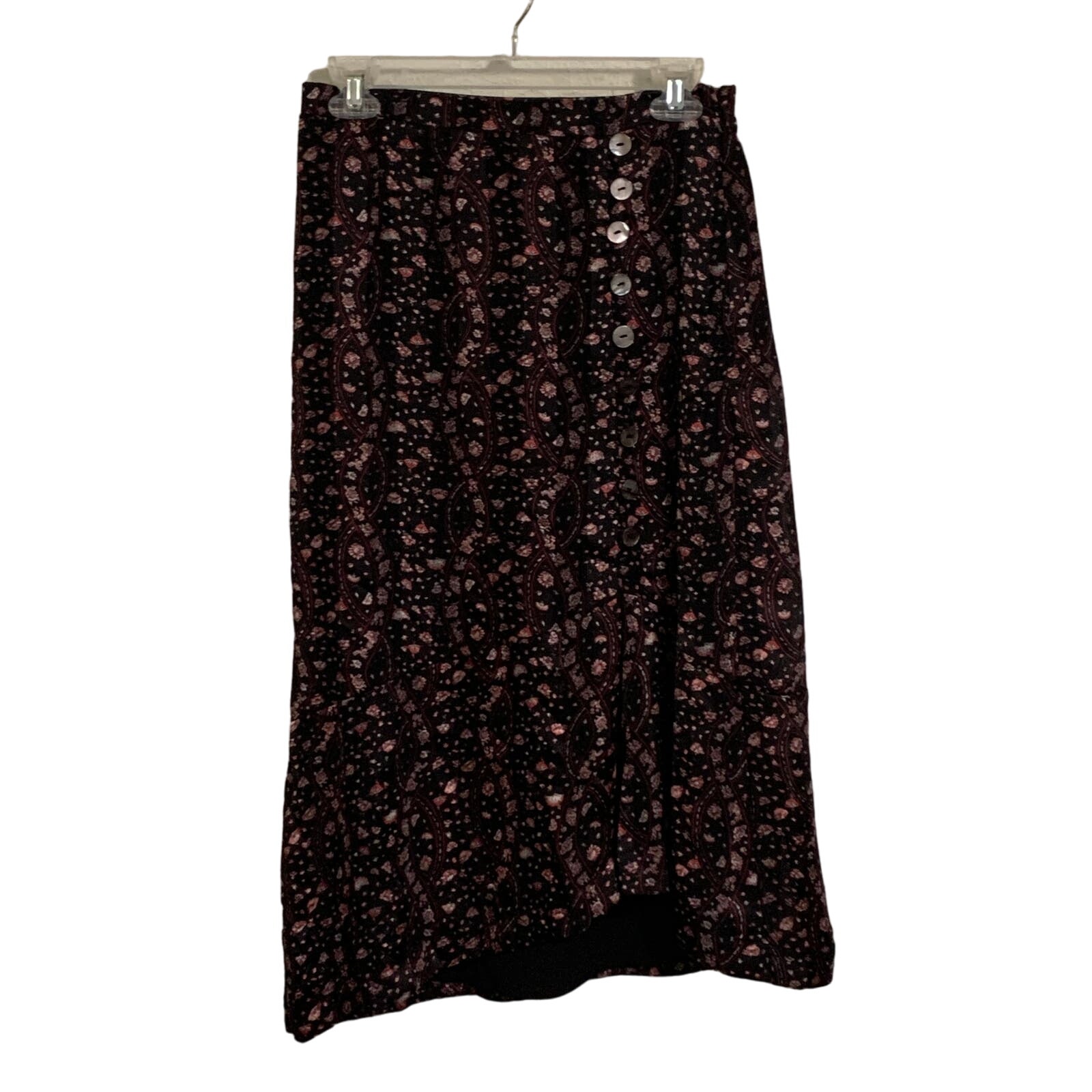NWT Heartloom anthropologie Floral Maxi Button Skirt M