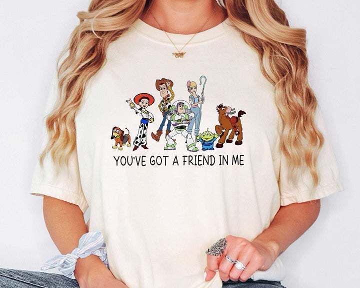 Disney Toy Story Friendship Tee Buzz Lightyear and Woody Tee Big Group Shirts Di