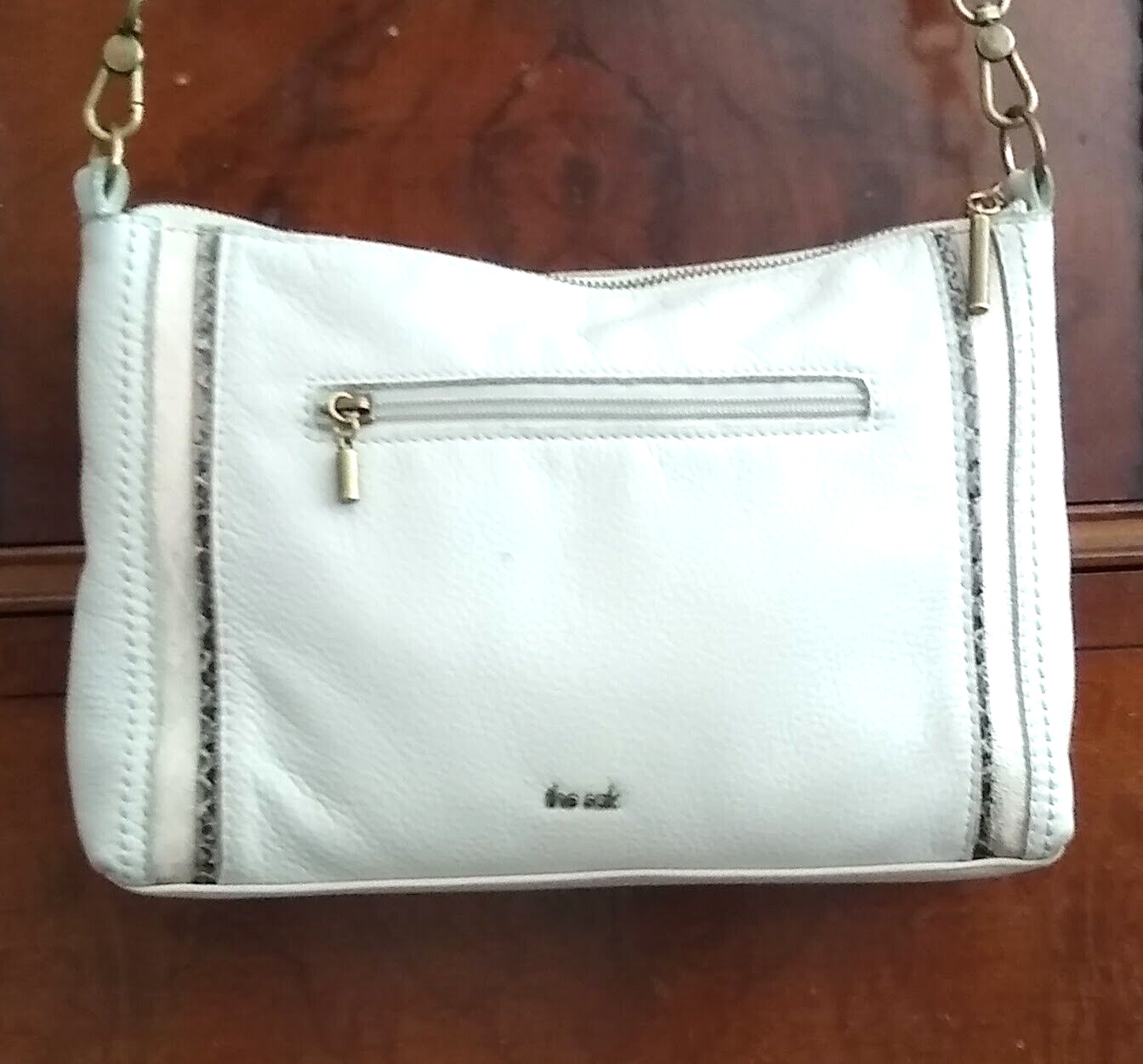 THE SAK Beige Soft Pebbled Leather Shoulder Crossbody Handbag