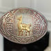 Vintage 925 Sterling Silver 18K Yellow Gold Llama Alpaca Oval Pendant Brooch Pin