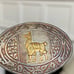 Vintage 925 Sterling Silver 18K Yellow Gold Llama Alpaca Oval Pendant Brooch Pin