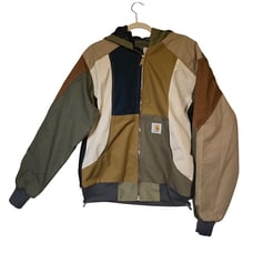 Carhartt Men's Reworked Colorblock Detroit Style Lined Patchwork Sze LG Jacket