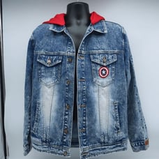 Captain America Universal Studios Parks Marvel Denim Jacket Men's Size Medium R