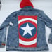 Captain America Universal Studios Parks Marvel Denim Jacket Men's Size Medium R