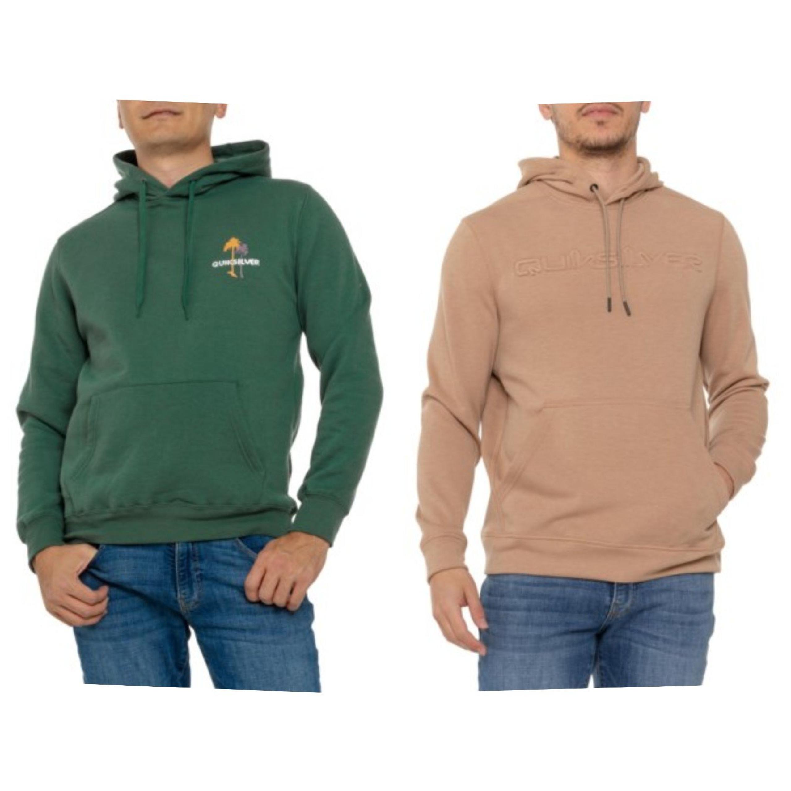 Quiksilver Embossed hood hoodies for men - Size large - BUNDLE