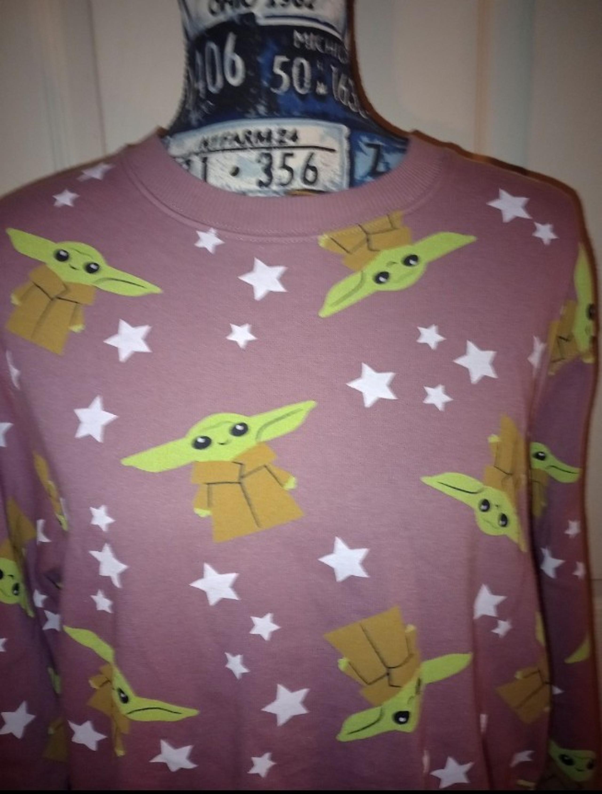 The mandalorian grogu baby Yoda Star wars Disney Plus size xl women's shirt