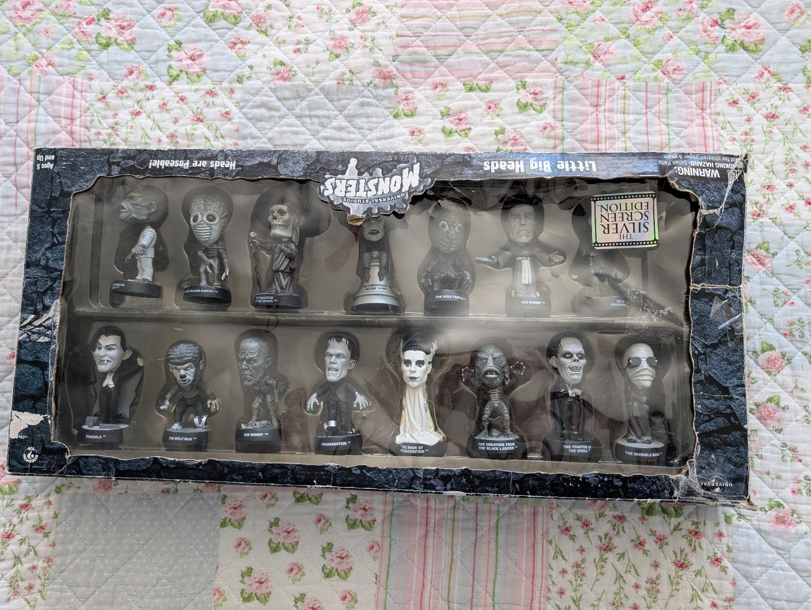 Monsters Little Big heads universal studios silver screen edition original box