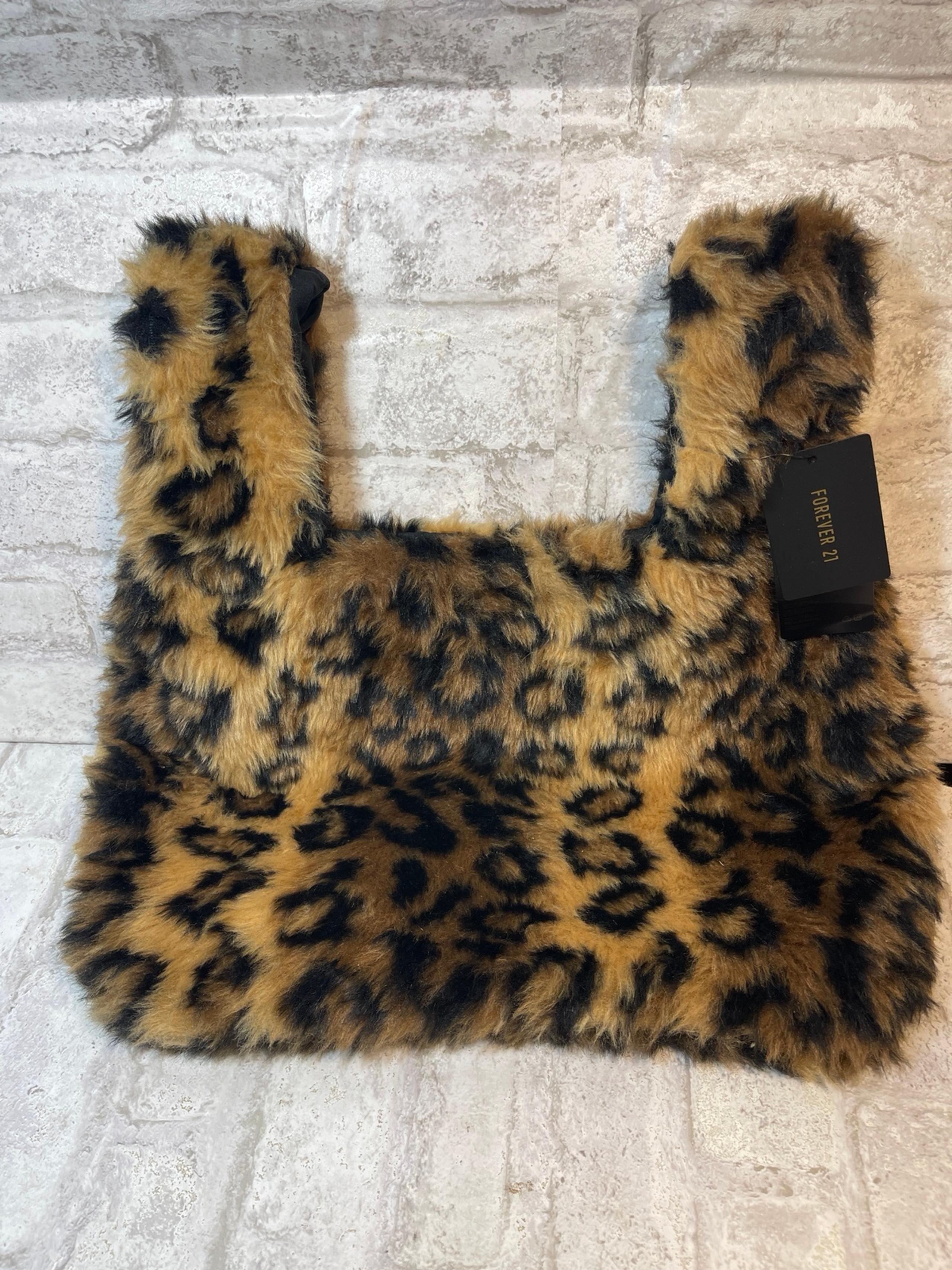 Forever 21 Faux Fur Cheetah Handbag Tote NWT