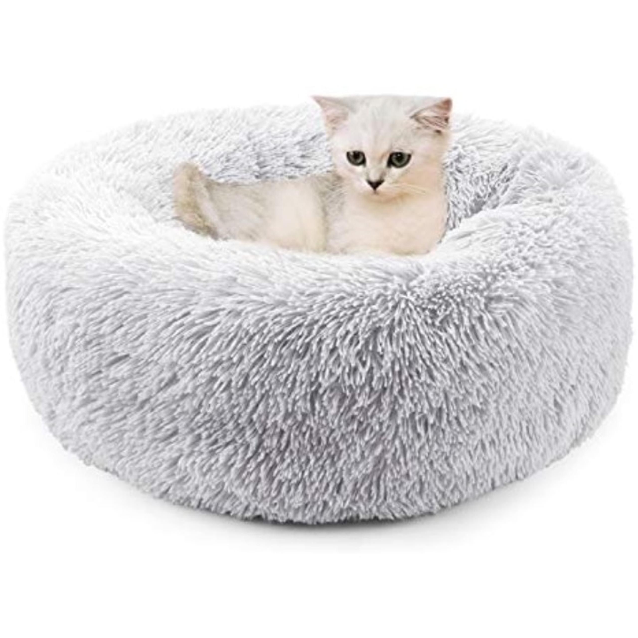 Cat Bed for Indoor Cats dog Bed Round Kitten Cushion Bed