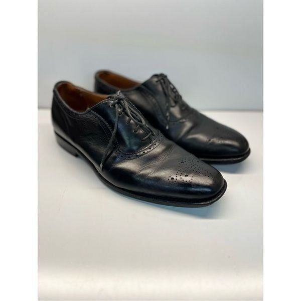 Allen Edmonds Cornwallis Oxfords Mens Size 9 D1052 Black Leather Dress Shoes