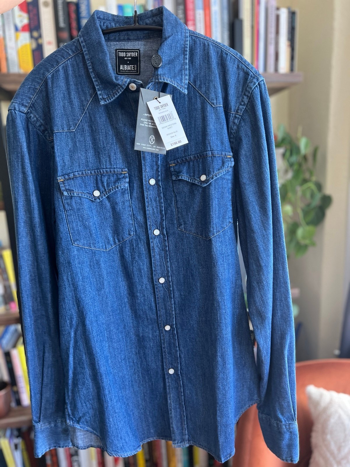 NWT Denim western long sleeve shirt by Todd Snyder NYC