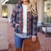 Talbots Tartan Plaid Down Puffer Coat XS New
