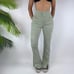 Vintage Y2K Green Indie Grunge Distressed High Waisted Flare Jeans / Size: 6