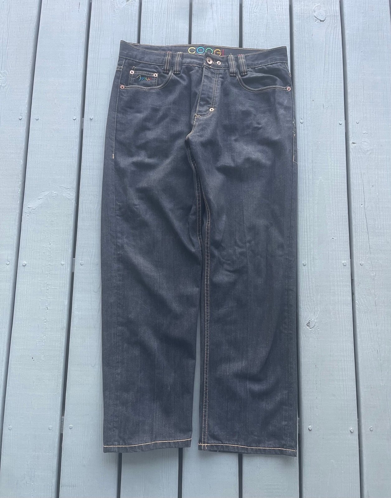 Vintage Y2K Coogi Jeans Straight Fit Dark Denim Wash Men’s Tag Size 36x34