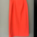 Cinq a Sept Orange Set. Puff Sleeve Crop Top + Buttoned Pencil Skirt
