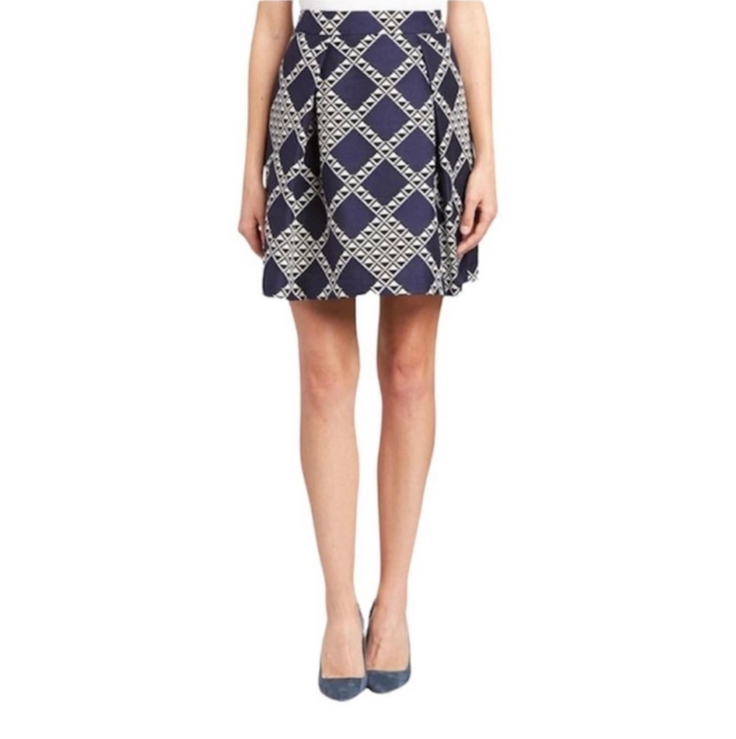 Trina Turk Blue Fernie A-Line Skirt, Size 4