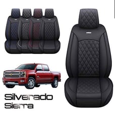 Black Front Seat Covers 2007-2022 Silverado/Sierra