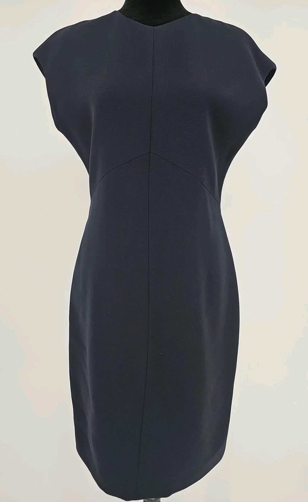 Worth Womens Sheath Dress 6 Wool Navy Sleeveless Old Money Look