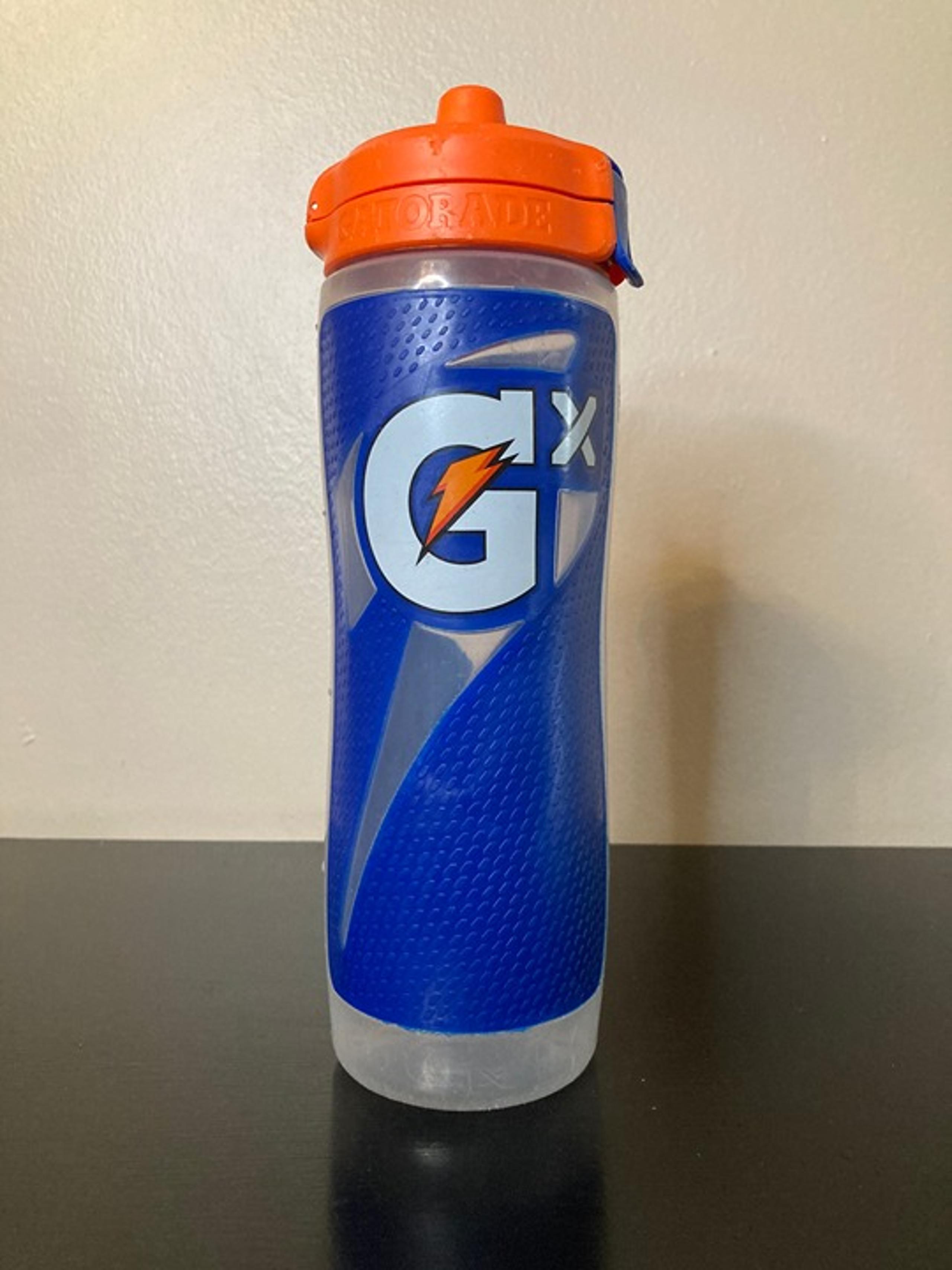 Gatorade GX 30oz Squeeze Water Bottle - Blue & Clear Bottle With Orange Cap