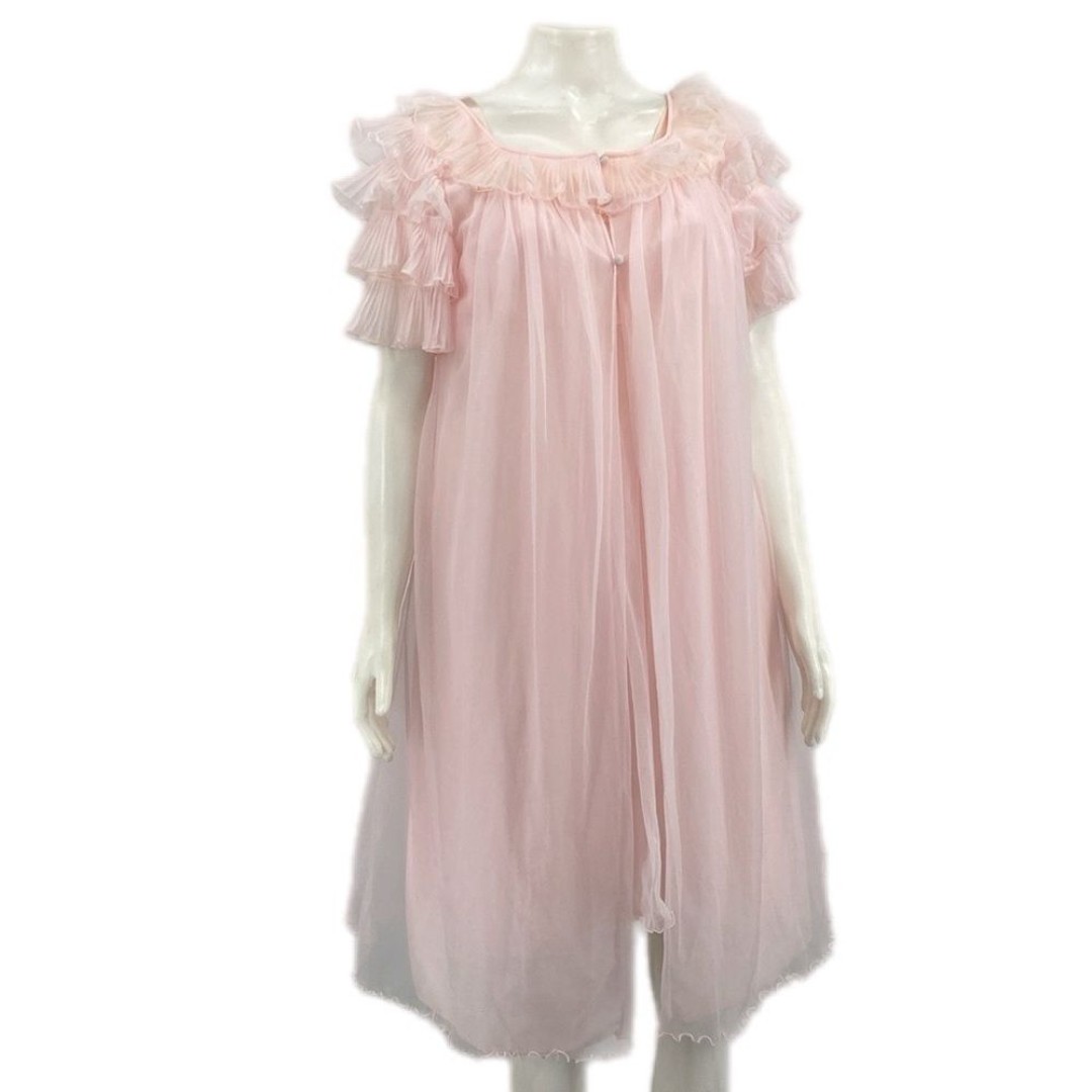 CHEVETTE Vintage 60's Pegnoir Robe Goddess Chiffon