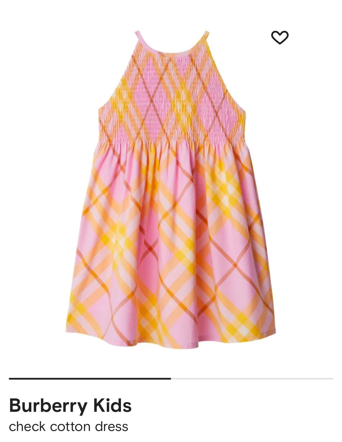 Burberry Kids - Check Cotton Poplin Dress - Girls 4T/4Y