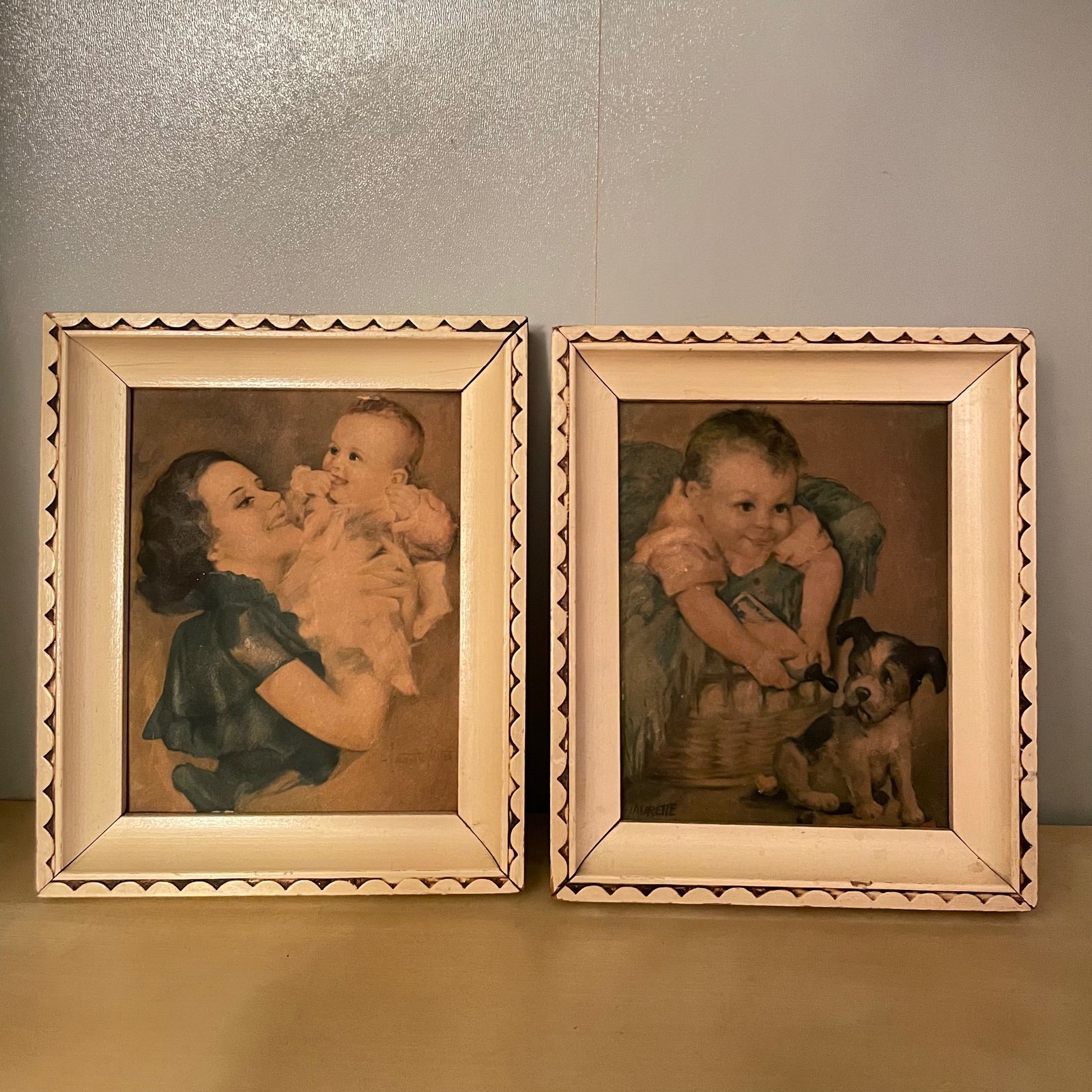 1930s raised art print