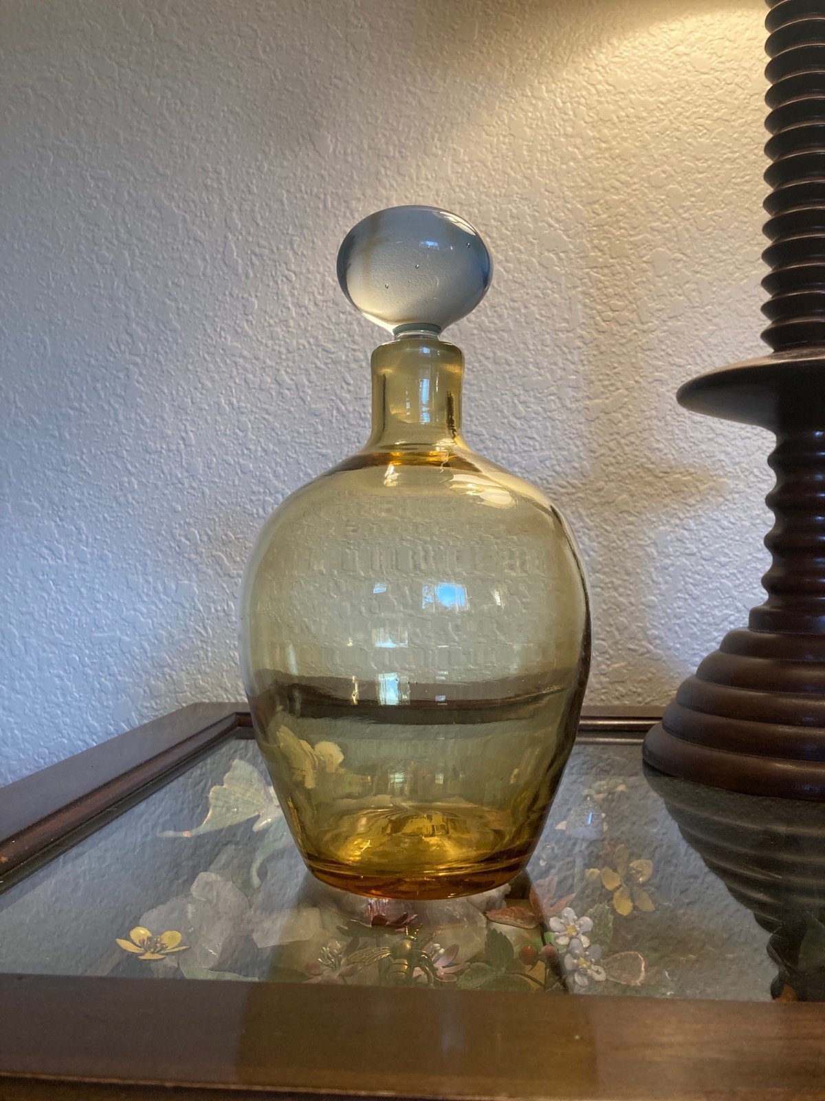 VTG Blenko glass Decanter in wheat 7321? MCM