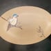Inhomestylez Spring Bird Serving Platter, New! Embossed Beige Ceramic
