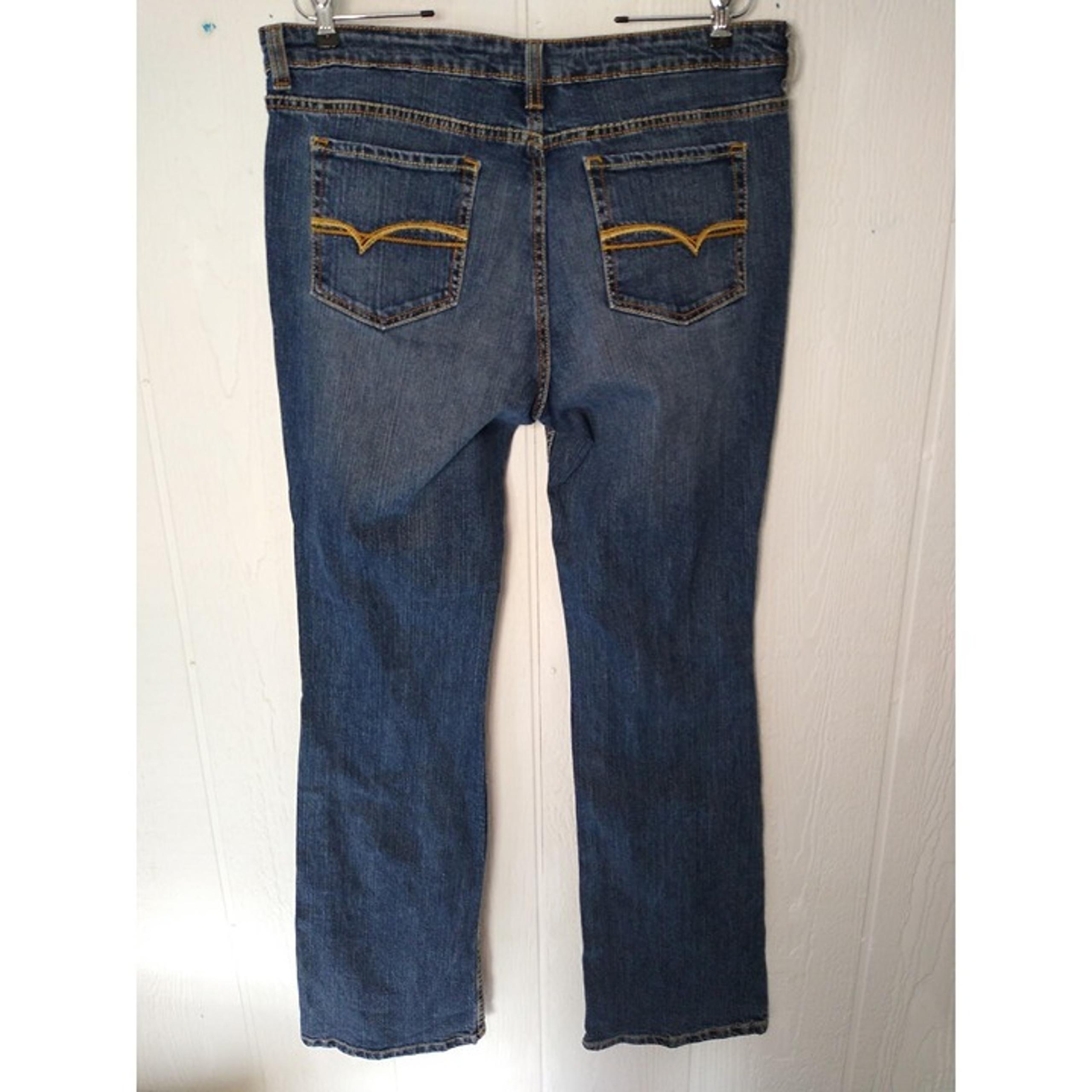 Vtg NOBO No Boundaries Blue Jeans Womens 16T TALL Boot Cut Stretch Whiskers