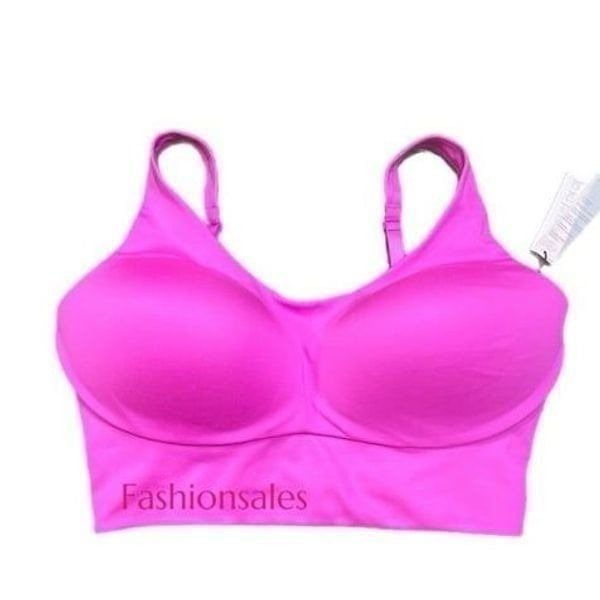 Victorias Secret Allegro Medium Support Flow on Point Lined sport bra pink 36DDD
