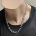 22 inch blinged out figaro chain 9mm 925 solid silver