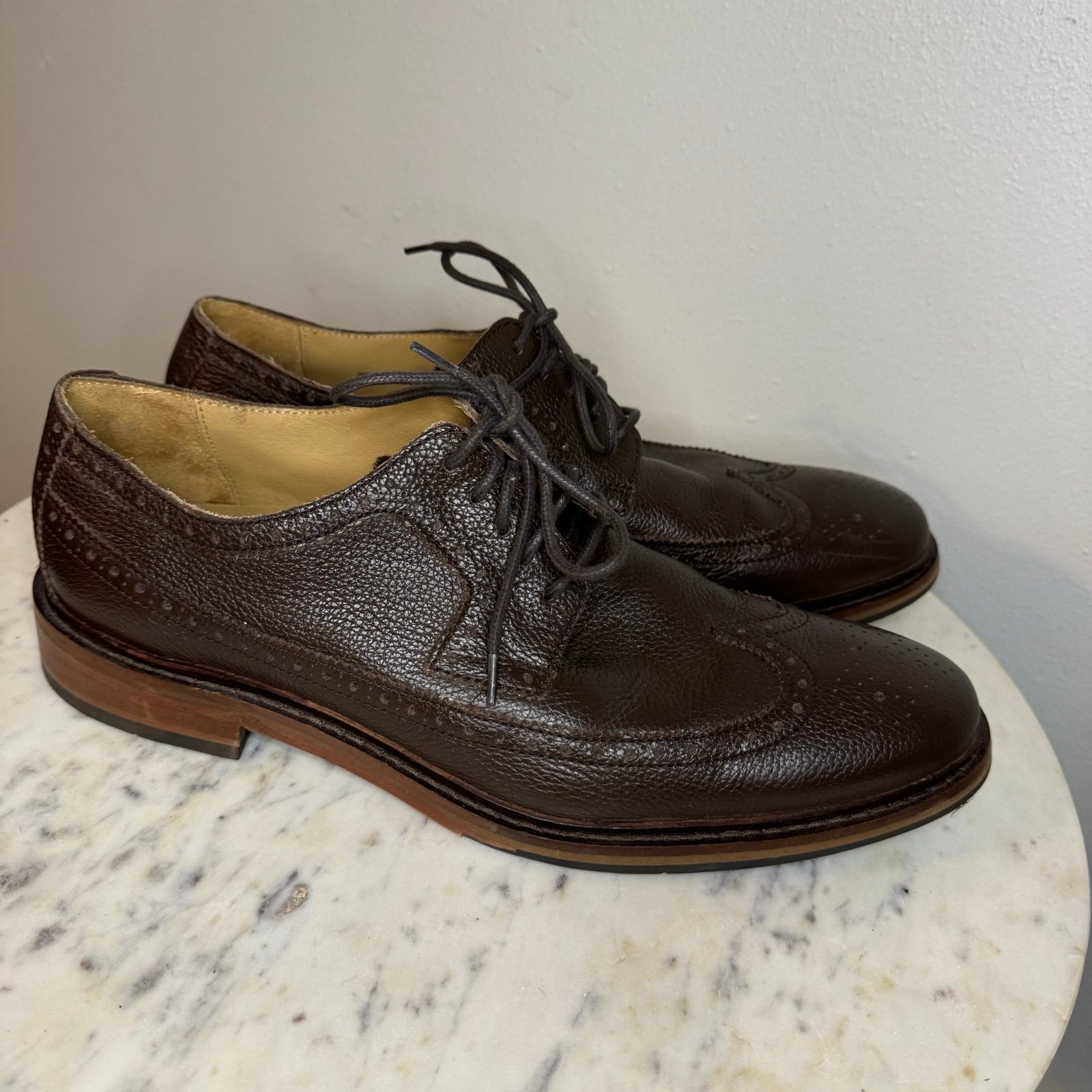 Cole Haan Wingtip Oxfords Size 11M Leather brown shoes lace up