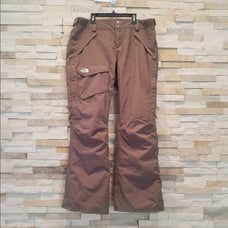 North Face Womens Large Brown Snow Pants Snowboard Ski Winter Suit Bib Bibs Suit
