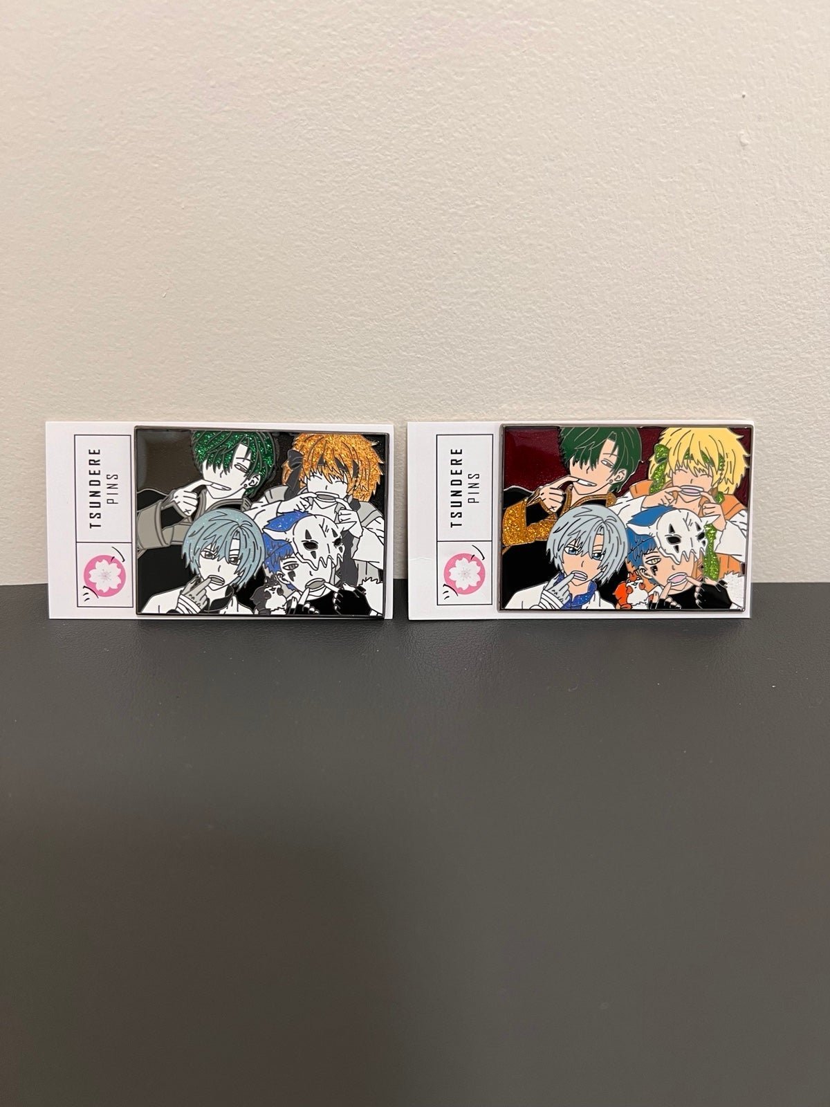 Tsunderepins Dragons BN panel pin set