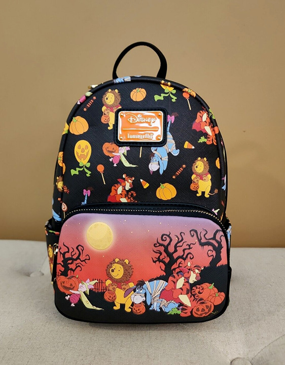 Loungefly Disney Winnie The Pooh Halloween Group GID Mini Backpack NEW