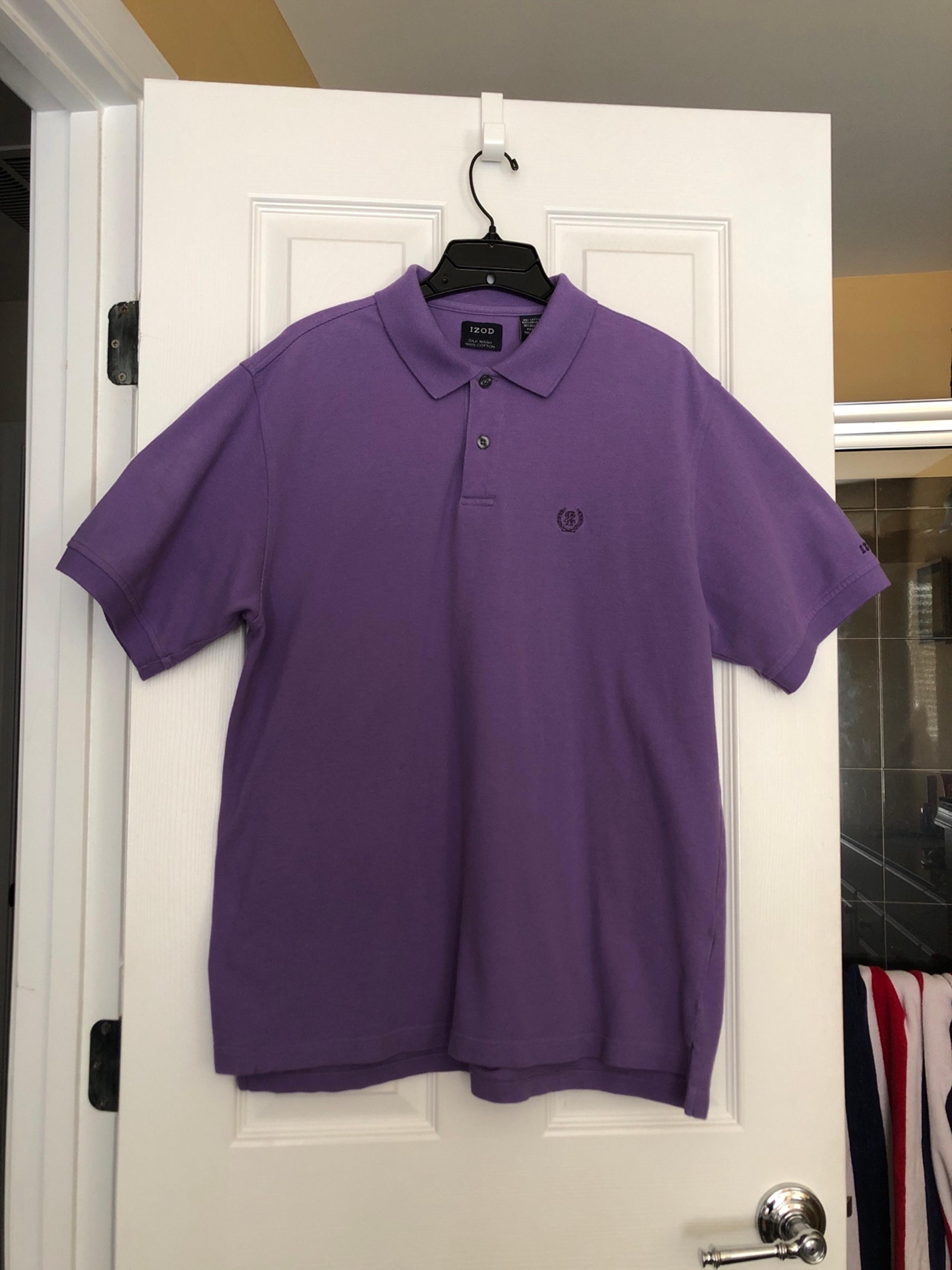 IZOD men L purple logo crest Polo top
