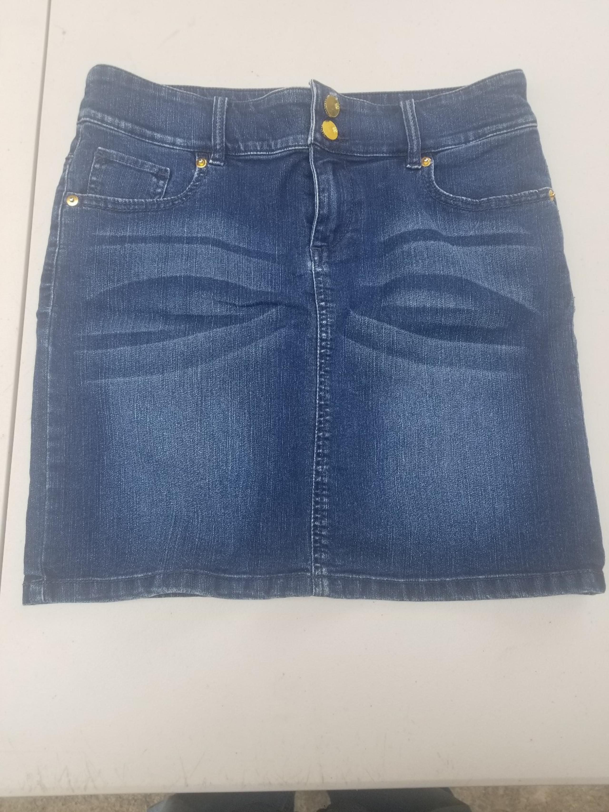 Womens New York & Company Short Stretch Denim Blue Jean Mini Skirt Size 4