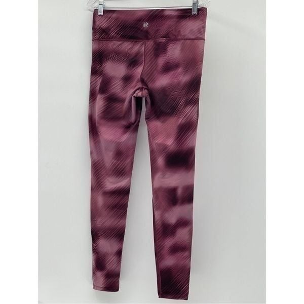 Athleta Leggings Women Size Medium Pink High Rise 27 Inseam Ice Dye