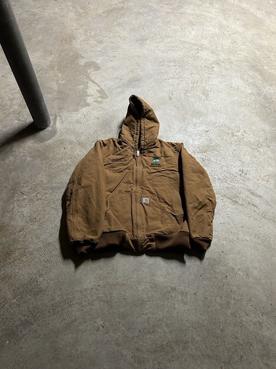 Vintage Carhartt Insulated Canvas Hooded Jacket