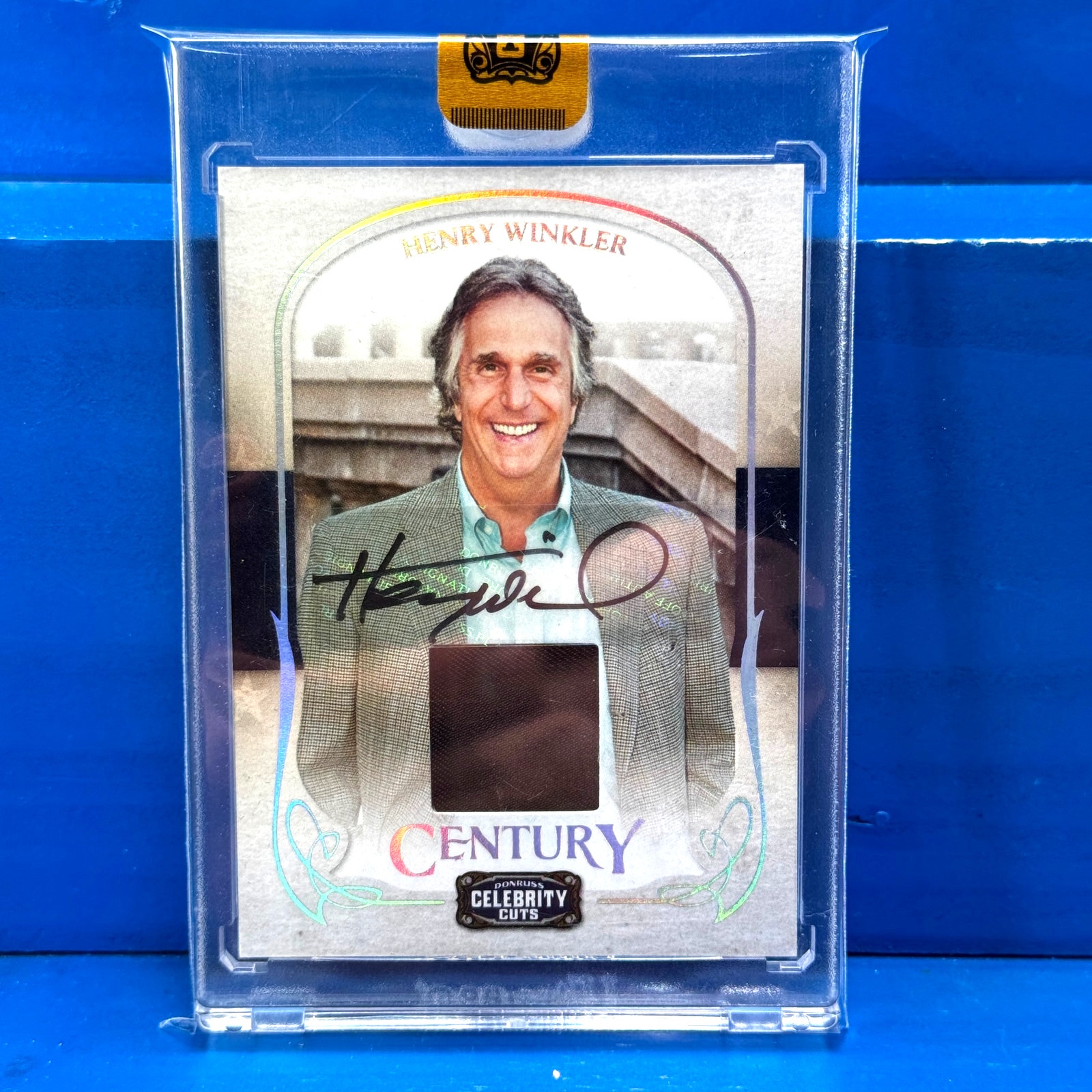 HENRY WINKLER 2008 Donruss Celebrity Cuts Century Autograph & Worn Patch /50 SP