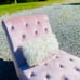 SUPERB Never Sat Home Elegance PINK VELVET DIAMOND studded chaise lounge chair
