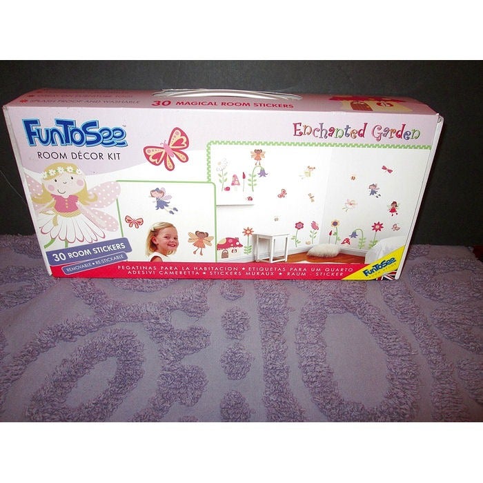 NIB Enchanted FAIRY Butterfly GARDEN Wall DECOR Reusable DECALS Peel & Stick