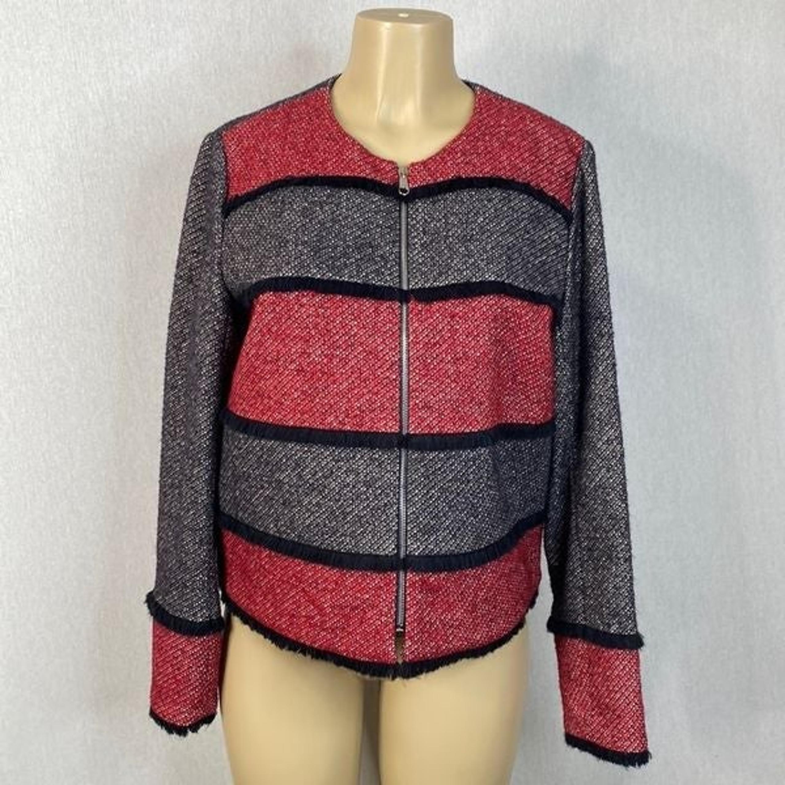 Sonia Rykiel Striped Zip Women’s Size 40 Short Jacket / Blazer. Great Condition!
